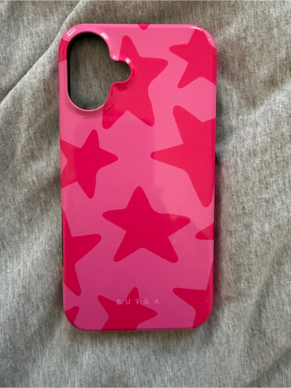 Burga Pink Star Pattern Phone Case - Hot Pink